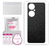 apgo Protective Skin Sticker for the back compatible with Huawei Nova 11i, Wrap Film, Foil, Vinyl - Pattern Black Honeycomb