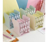 Kaba Bear Macaron Color Retractable Iron Book Stand with Student Book Clip