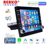 REAKOSOUND 8 pulgadas Radio de coche 1 Din inalámbrico CarPlay Android Auto reproductor multimedia Bluetooth Video MP5 Player 8  Pantalla táctil Wifi HD Video FM 8INCH AN12 J1din Caeplay