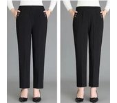 Pantalones casuales de gran tamaño XL-5XL, pantalones largos sueltos para mujer, pantalones de cintura alta, nuevos pantalones de invierno para mujer, pantalones elásticos para mujer XL