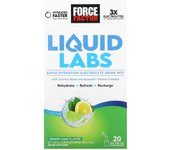 Force Factor, Liquid Labs, Rapid Hydration Electrolyte Drink Mix, Lemon-Lime, 20 Stick Packs, 0.25 oz (72 g) Each