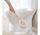 Cepillo de baño portátil, esponja multifunción con mango largo, cepillo de limpieza para el hogar, suelo de bañera, 1 ud. color rosa