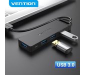 Vention USB 3,0 HUB Adaptador de 4 puertos Multi USB Splitter OTG de alta velocidad para Macbook PC accesorios de ordenador Adaptador USB Hab 0.15m negro