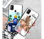 Funda Negra para Xiaomi Redmi 13C Note 9 iPhone XR 7 8 14 15 11 12 13 X XS Pro Max Samsung A25 S23 S24 FE Ultra Plus Super Mamá y Papá Xiaomi POCO M6 Pro 5G abismo