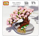 LOZ 1661 flor eterna Rosa Sakura cerezo planta en maceta modelo 3D DIY Mini bloques de construcción de juguete sin caja
