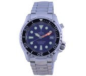 Reloj para hombre Ratio FreeDiver Helium Safe 1000M con esfera azul y acero inoxidable automático 1066KE26-33VA-BLU azul