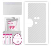 apgo Protective Skin Sticker for the back compatible with Lenovo Legion Duel, Wrap Film, Foil, Vinyl - Pattern Transparent Carbon