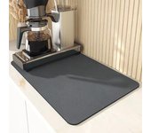 Esterilla de secado de vajilla de barro de diatomeas, esterilla de drenaje, esterilla absorbente antideslizante para máquina de café para mascotas 40*50cm azul