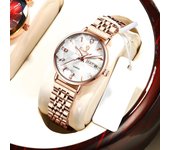 Reloj de cuarzo de moda para mujer, reloj de pulsera analógico de acero inoxidable de lujo, reloj de cristal para mujer, reloj de pulsera para mujer