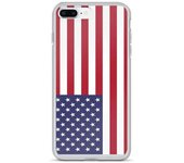 Coque iPhone - Drapeau États-Unis - iPhone 7 Plus - Souple - Multicolore - Vertical