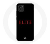 Coque pour Samsung Galaxy A03 Elite Saison 5 Logo Rouge Fond Noir