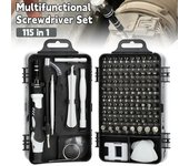 Juego de destornilladores de precisión 115 en 1, kit profesional de herramientas de reparación magnética con 98 puntas para reparación de teléfonos, computadoras, relojes y portátiles.