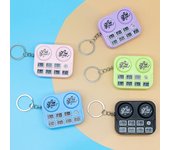 Mini llavero musical con máquina de DJ creativa, divertido y luminoso juguete con sonido, llavero para coche, bolso colgante, mochila, decoración colgante