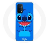 Coque pour Oppo A74 5G Ohana Stitch mignon fond bleu