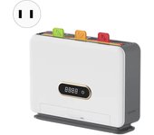 Portacuchillos inteligente con almacenamiento para tablas de cortar, limpieza por rayos ultravioleta, soporte integrado para cuchillos y utensilios de cocina blanco