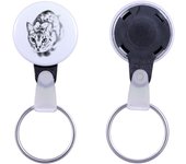 Ocicat - handmade keychain with a cat portrait, purse charm, product of the Art-Dog brand.