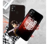 Funda negra para Xiaomi Redmi 13C Note 9 iPhone XR 7 8 14 15 11 12 13 X XS Pro Max Samsung A25 S23 S24 FE Ultra Plus Ataque a los Titanes Redmi Note 9S abismo