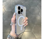 Funda magnética anticaídas para iPhone 11 a 16 Pro/Promax iPhone XS Max transparente