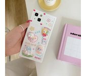 Funda trasera de silicona suave con dibujos de perros con lazo 3D para iPhone 14, 13, 12, 11, XS Pro Max Plus, X, XR, cuadrada, a prueba de golpes iPhone 15 Pro Max