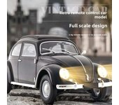 Nuevo coche clásico retro Drift 1/16 de alto valor adecuado para el modelo Volkswagen Sedan, coche de escalada con control remoto resistente al desgaste, juguetes para niños, regalo para niños negro