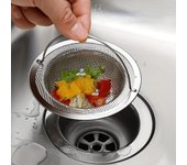 Filtro de fregadero de cocina de acero inoxidable, filtro de orificio de drenaje de ducha con mango, colador de fregadero, drenaje de suelo para cocina plata