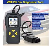 Escáner OBD2 para diagnóstico de coche, lector de código OBDII para luz de verificación del motor, prueba de voltaje de batería, compatible con 10 idiomas
