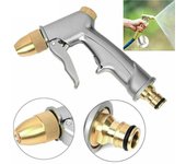 Pistola rociadora de agua de alta presión, boquilla de latón, manguera de jardín, pistola de agua para lavado de coches y césped