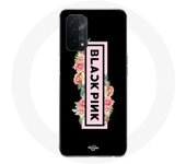 Coque pour Oppo A74 Blackpink Groupe de K-pop Logo Noir Rose Fond Noir