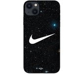 Funda Nike para iPhone 13 con diseño de galaxia estrellada, suave y negra