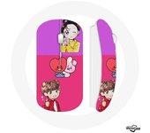 Ratón inalámbrico de BTS BT21 Cooky y Tata Fanart de Bangtan V y Jungkook