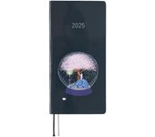 Hobonichi Techo 2025 Semanas Hiroko Snow Dome Comienza en enero Cuaderno semanal Semanal Izquierda Slim Retrato Kubota/Yozakura azul oscuro
