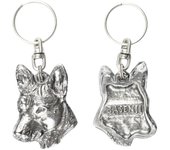 Basenji, African bush dog, Congo dog - Silver-plated dog pendant, handbag decoration, backpack pendant by Art-Dog brand plata