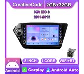 Reproductor Multimedia de Radio para coche Android WiFi 2Din navegación GPS para KIA RIO 3 2011-2016 con botón estéreo Carplay 2 + 32GB 2+32GB