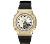 Casio Reloj analógico digital G-Shock con revestimiento de metal y correa de resina, esfera plateada, cuarzo GM-S2100BC-1A, 200 m, para mujer plata