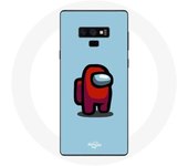 Coque pour Samsung Galaxy Note 9 Among Us jeu vidéo Fond bleu