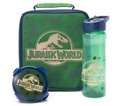 Juego de bolsa de almuerzo y botella para niños de Jurassic World One Size verde