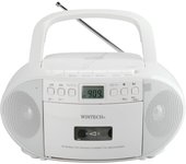 Reproductor de casete y radio CD WINTECH blanco CDR-YS2 AM/FM blanco