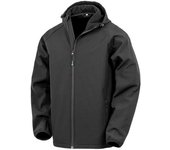 Result Genuine Recycled Chaqueta softshell con capucha de 3 capas para hombre, con impresión 4XL negro