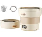 GOATRIP Lavadora Plegable Pequeña Lavadora Deshidratadora Portátil 12L Grande Fácil de Incluye Drenaje de Agua Lavadora Ajustable Mini Lavadora Compacta