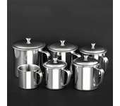 Taza de acero inoxidable para agua, leche, café, té, taza para acampar, vaso de viaje para el hogar 7cm (200ml)