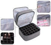 Bolsas de almacenamiento de esmalte de uñas de doble capa, organizador de botella de esmalte de uñas de gran capacidad, cortador de botellas multiespaciador, caja de herramientas para uñas