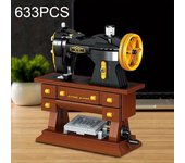 Máquina de coser Retro de simulación para niños, modelo de bloques de construcción, decoración creativa de escritorio, juguetes artesanales, regalos de navidad, 633 Uds.
