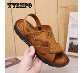 Sandalias de playa Sandalias y zapatillas de hombre de doble uso de verano Zapatillas impermeables transpirables Chanclas de excursión para hombre Sandalias para papá 39 marrón