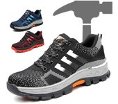 Zapatillas deportivas casuales Zapatos de trabajo Zapatos de trabajo para hombre resistentes a golpes y pinchazos Zapatos de seguridad 43 gris