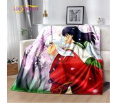 Manta de Inuyasha, manta cálida y cómoda para niños, Sábana de franela de dibujos animados, funda para sofá, manta para senderismo y almuerzo en la oficina para adultos. 100x150cm