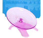 Mascota Hámster Platillo Volador Ejercicio Rueda Ardilla Hámster Ratón Disco para Correr Juguetes Rata Jaula Animal Pequeño Accesorios Hámster color rosa