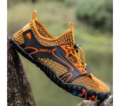Zapatos de agua transpirables para hombres, escalada, senderismo, aguas arriba, zapatos de natación para playa al aire libre, zapatillas de deporte descalzas 35 negro