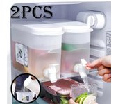 Jarra de agua fría de gran capacidad de 3,5 l, hervidor frío con grifo en el refrigerador, dispensador de bebidas heladas, refrigerador y espita