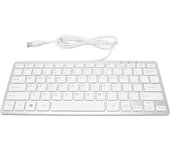 Teclado USB con cable, 78 teclas, ultrafino, mini, portátil, antideslizante, silencioso, para portátiles y computadoras de escritorio. plata
