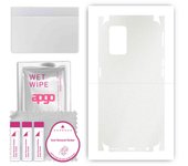 apgo Protective Skin Sticker for the back+sides compatible with Realme GT 5G, Full Wrap Film, Foil, Vinyl - Pattern Matte Transparent